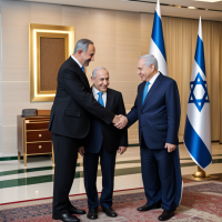Bibi Netanyahu with Yahya Sinuar