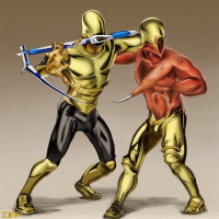 ילדה מציירת שקיעה