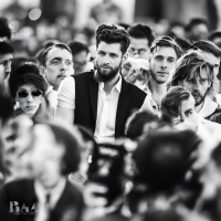 החומות ירושלים בשקיעה עם אדם עם כובע וחליפה זקן ופאות חסידי